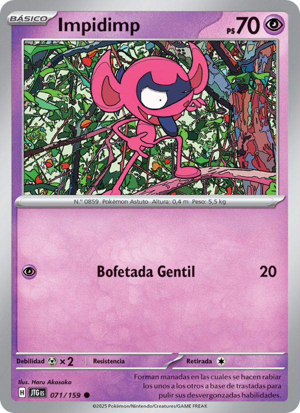 Impidimp 071 — Journey Together (Spanish Pokémon TCG card)