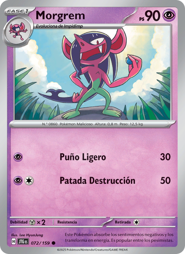 Morgrem 072 — Journey Together (Spanish Pokémon TCG card)