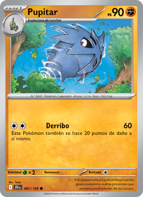 Pupitar 081 — Journey Together (Spanish Pokémon TCG card)