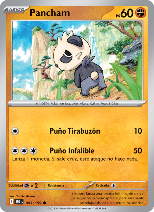 Pancham 083 — Journey Together (Spanish Pokémon TCG card)