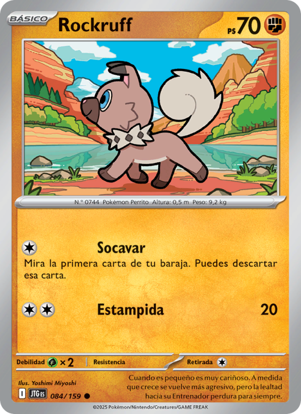 Rockruff 084 — Journey Together (Spanish Pokémon TCG card)
