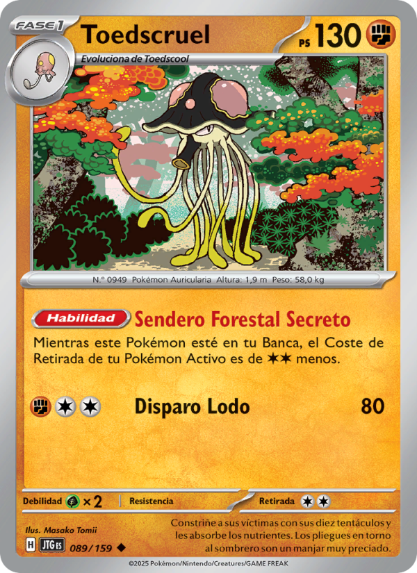 Toedscruel 089 — Journey Together (Spanish Pokémon TCG card)