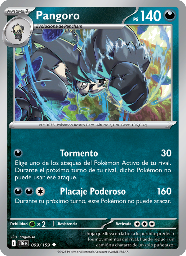 Pangoro 099 — Journey Together (Spanish Pokémon TCG card)
