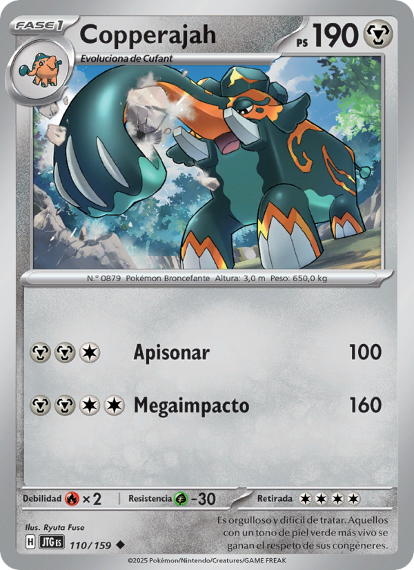 Copperajah 110 — Journey Together (Spanish Pokémon TCG card)