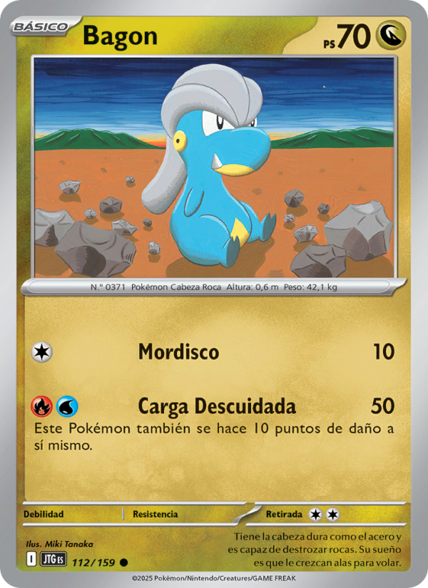 Bagon 112 — Journey Together (Spanish Pokémon TCG card)