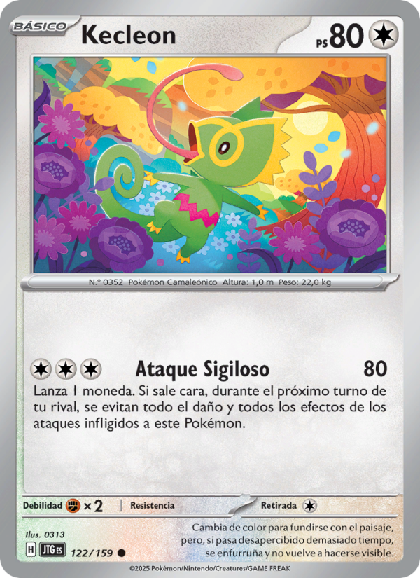Kecleon 122 — Journey Together (Spanish Pokémon TCG card)