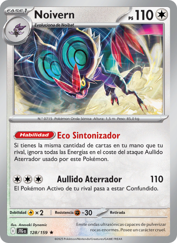Noivern 128 — Journey Together (Spanish Pokémon TCG card)