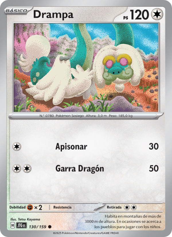 Drampa 130 — Journey Together (Spanish Pokémon TCG card)