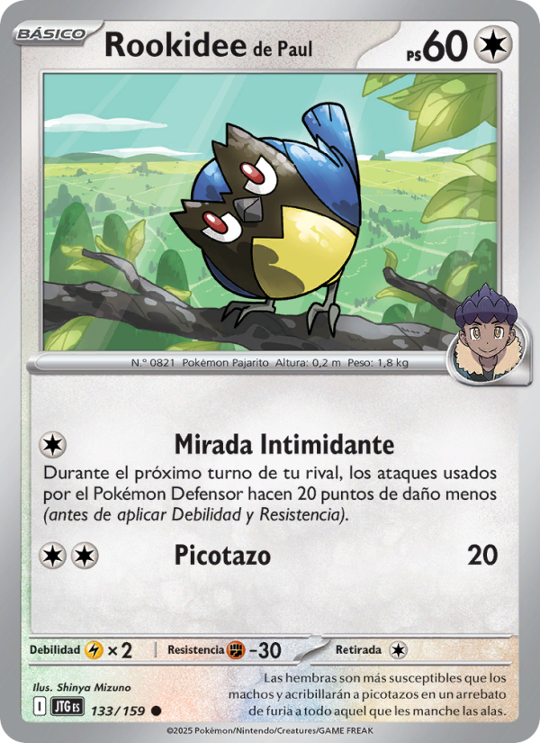 Rookidee de Paul 133 — Journey Together (Spanish Pokémon TCG card)