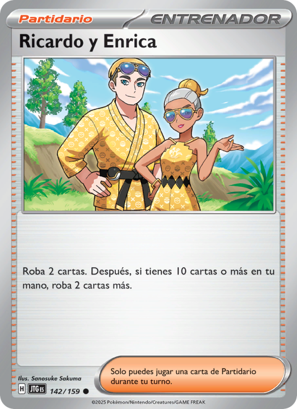 Ricardo y Enrica 142 — Journey Together (Spanish Pokémon TCG card)