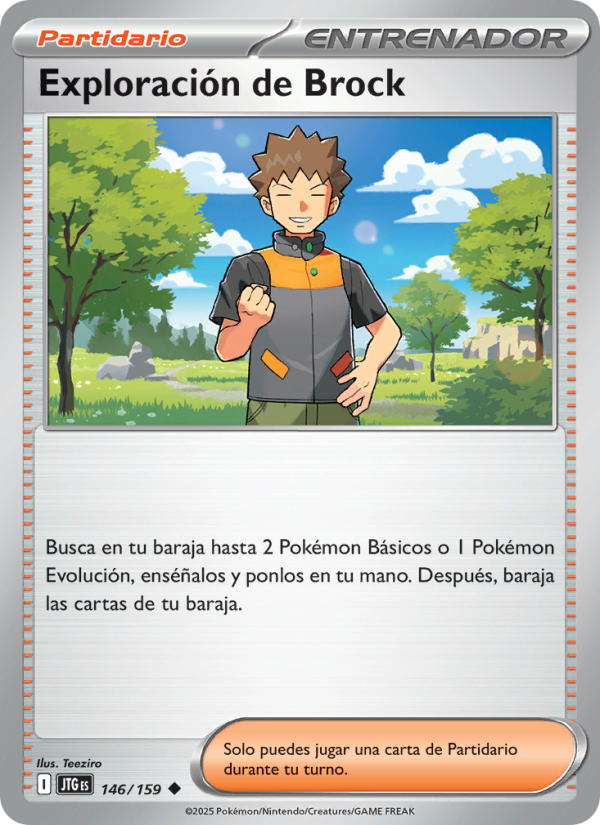 Exploración de Brock 146 — Journey Together (Spanish Pokémon TCG card)