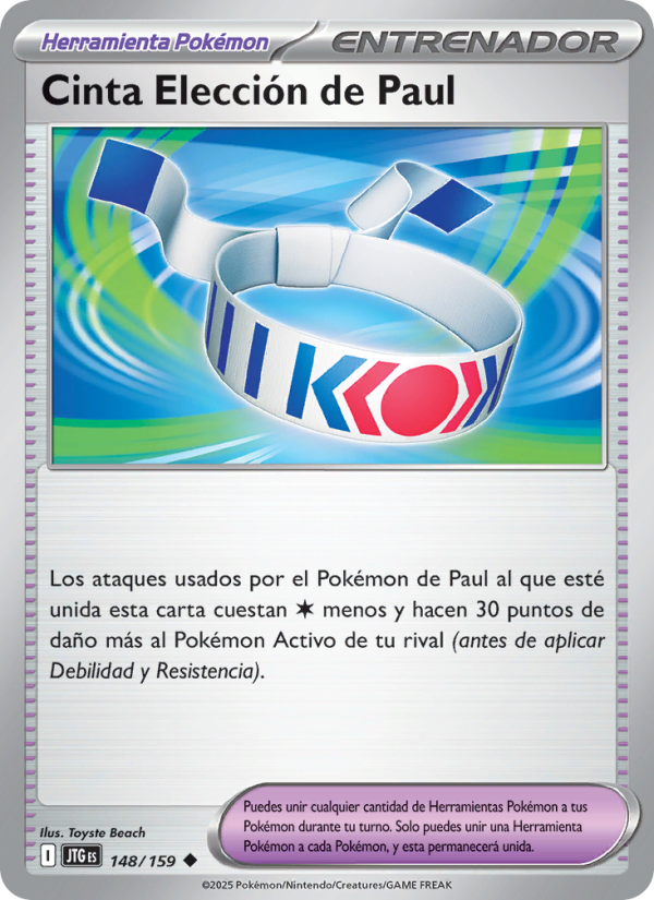 Cinta Elección de Paul 148 — Journey Together (Spanish Pokémon TCG card)