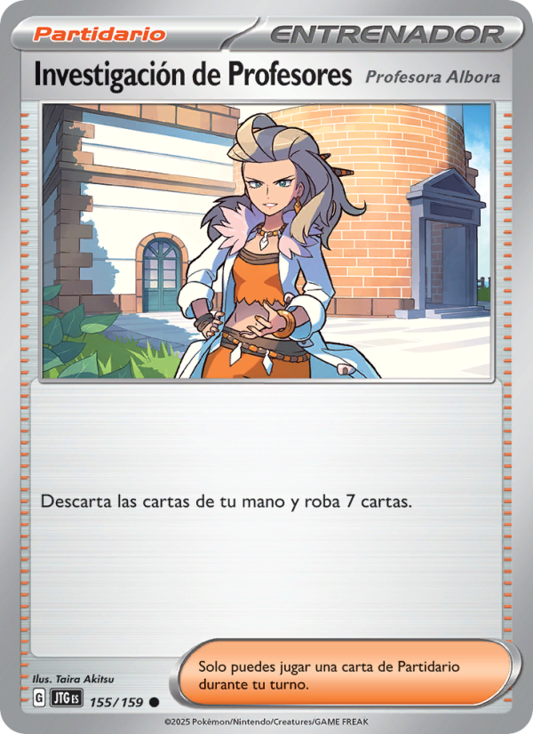 Investigación de Profesores 155 — Journey Together (Spanish Pokémon TCG card)