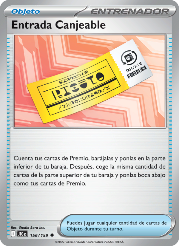 Entrada Canjeable 156 — Journey Together (Spanish Pokémon TCG card)