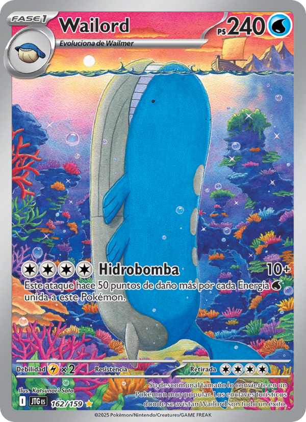 Wailord 162 — Journey Together (Spanish Pokémon TCG card)