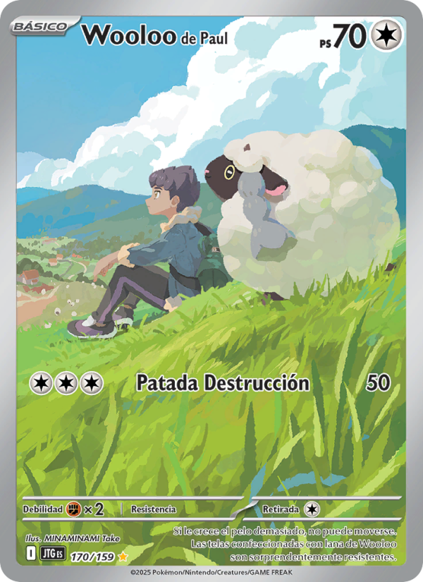 Wooloo de Paul 170 — Journey Together (Spanish Pokémon TCG card)