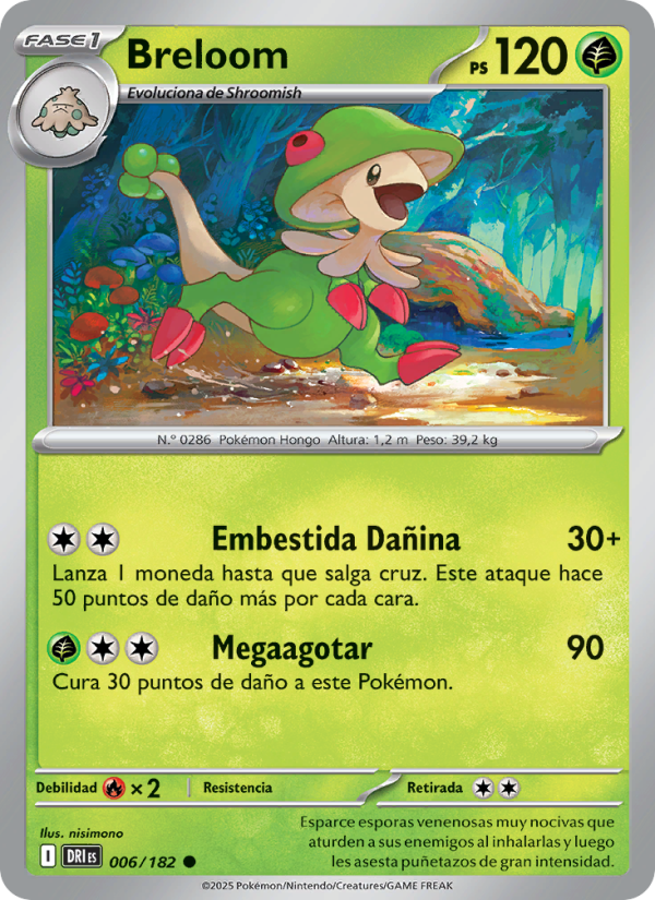 Breloom 006 — Destined Rivals (Spanish Pokémon TCG card)