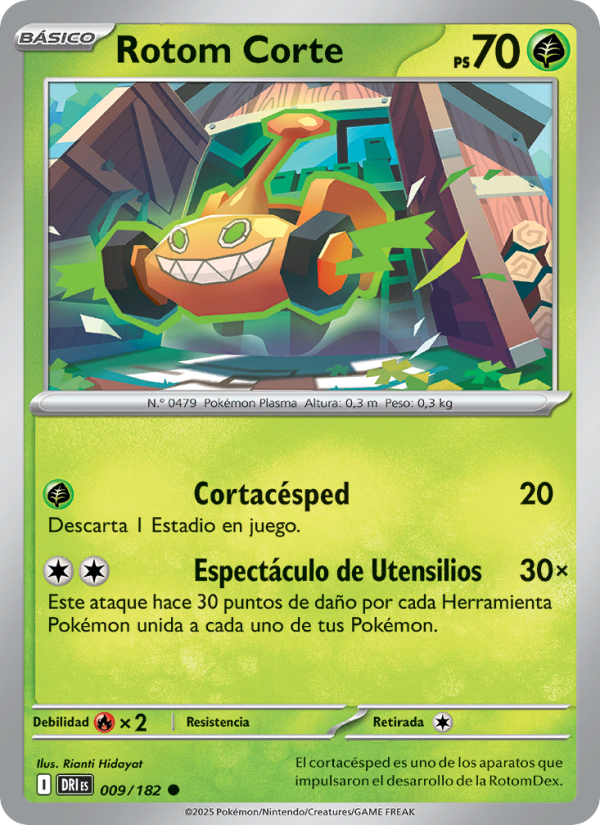 Rotom Corte 009 — Destined Rivals (Spanish Pokémon TCG card)