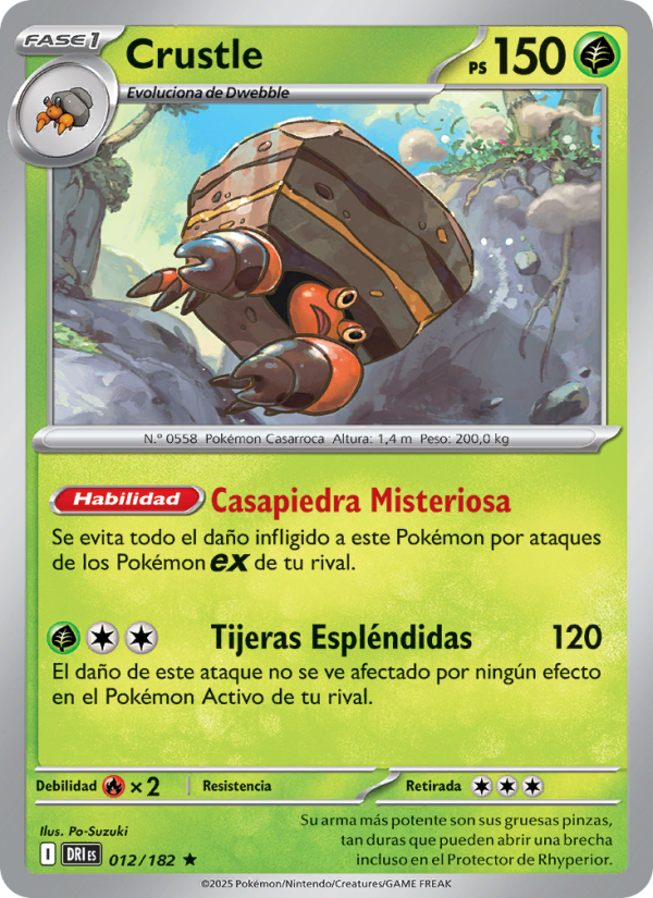 Crustle 012 — Destined Rivals (Spanish Pokémon TCG card)