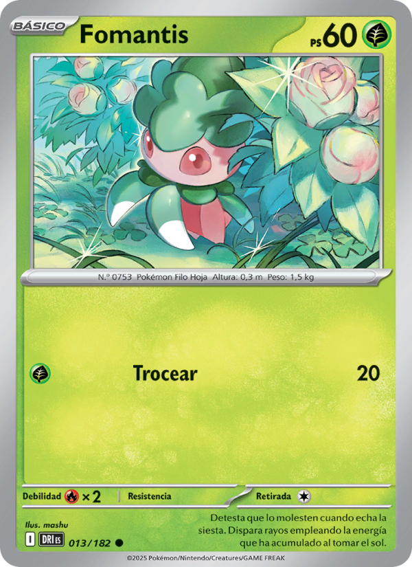 Fomantis 013 — Destined Rivals (Spanish Pokémon TCG card)