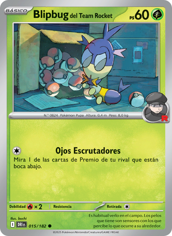 Blipbug del Team Rocket 015 — Destined Rivals (Spanish Pokémon TCG card)