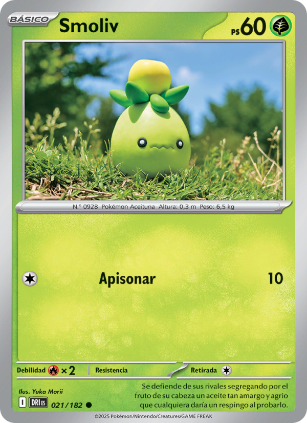 Smoliv 021 — Destined Rivals (Spanish Pokémon TCG card)