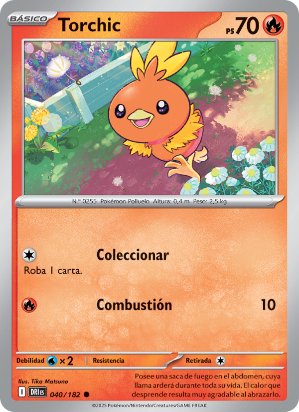 Torchic 040 — Destined Rivals (Spanish Pokémon TCG card)