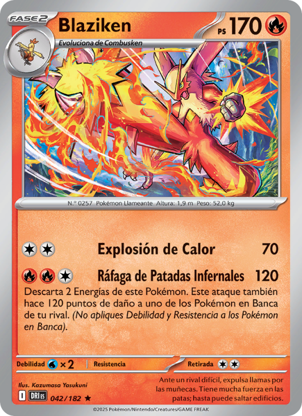 Blaziken 042 — Destined Rivals (Spanish Pokémon TCG card)