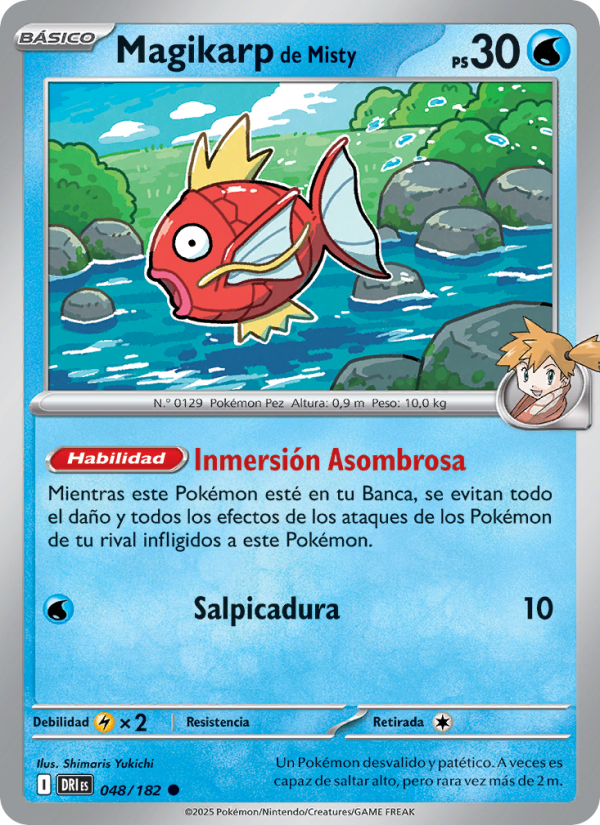 Magikarp de Misty 048 — Destined Rivals (Spanish Pokémon TCG card)