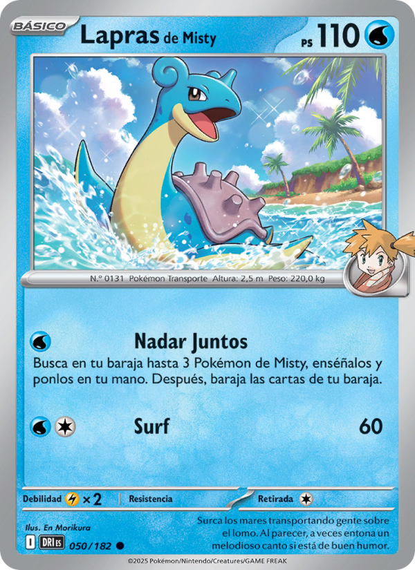 Lapras de Misty 050 — Destined Rivals (Spanish Pokémon TCG card)