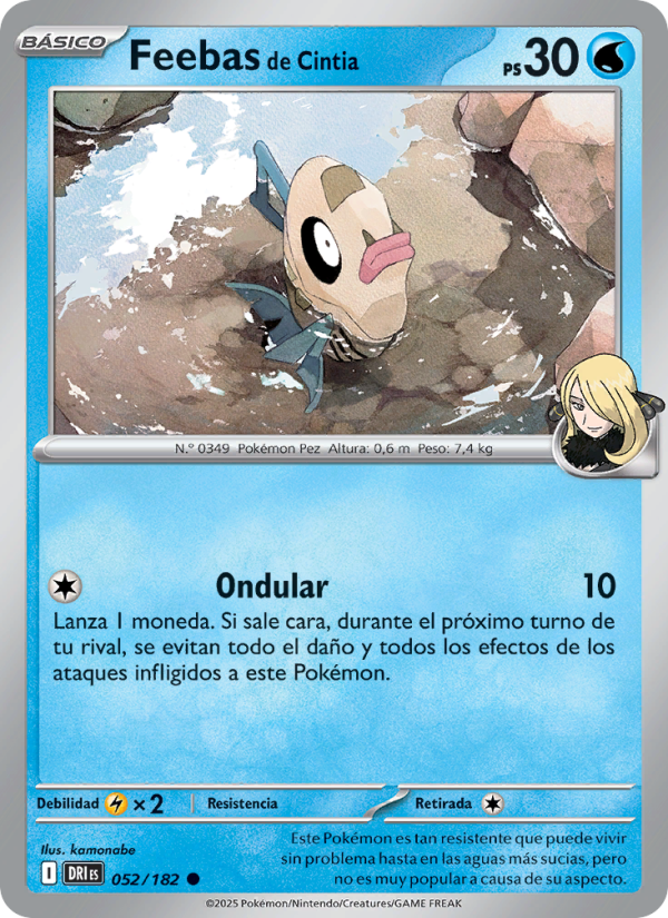 Feebas de Cintia 052 — Destined Rivals (Spanish Pokémon TCG card)
