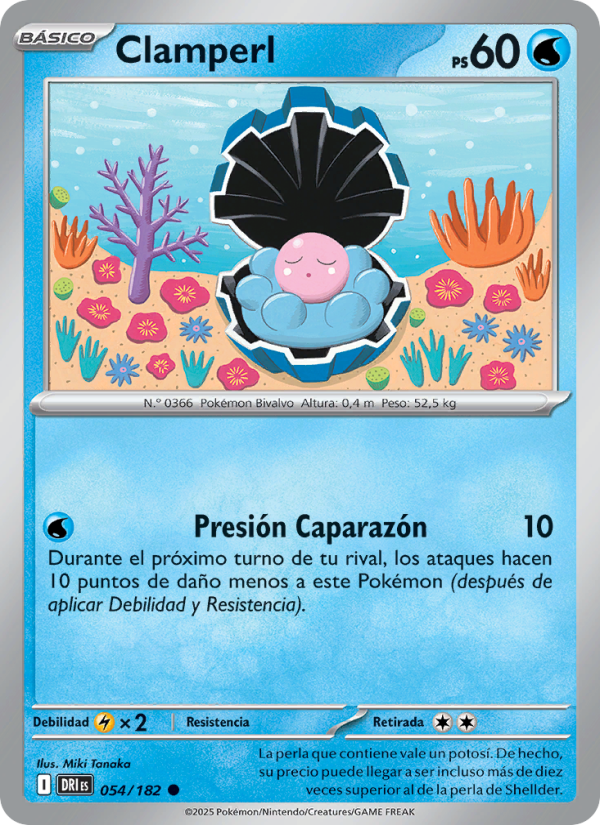 Clamperl 054 — Destined Rivals (Spanish Pokémon TCG card)