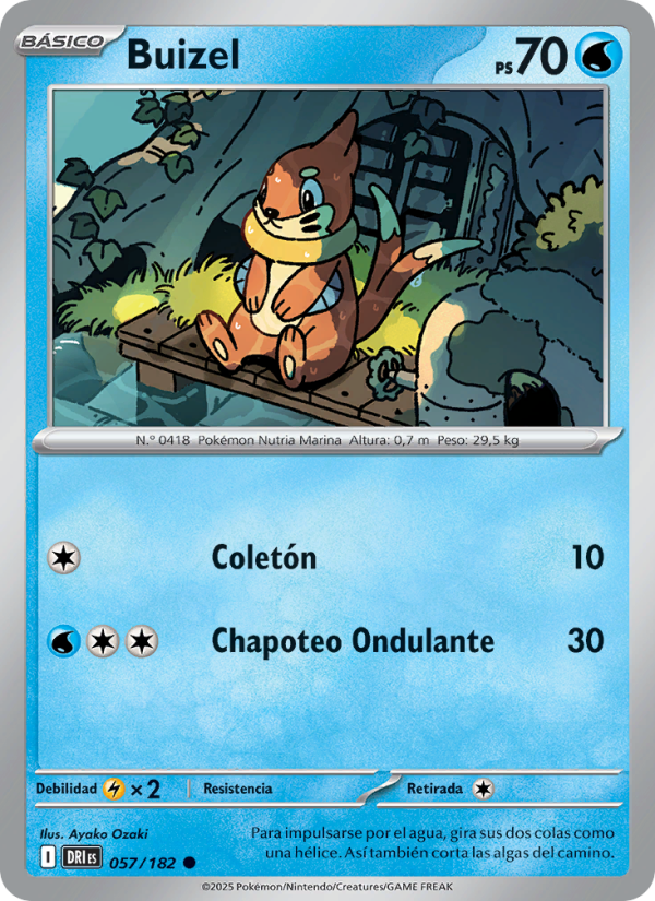 Buizel 057 — Destined Rivals (Spanish Pokémon TCG card)