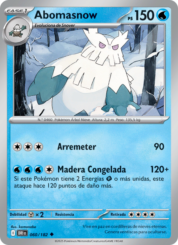Abomasnow 060 — Destined Rivals (Spanish Pokémon TCG card)