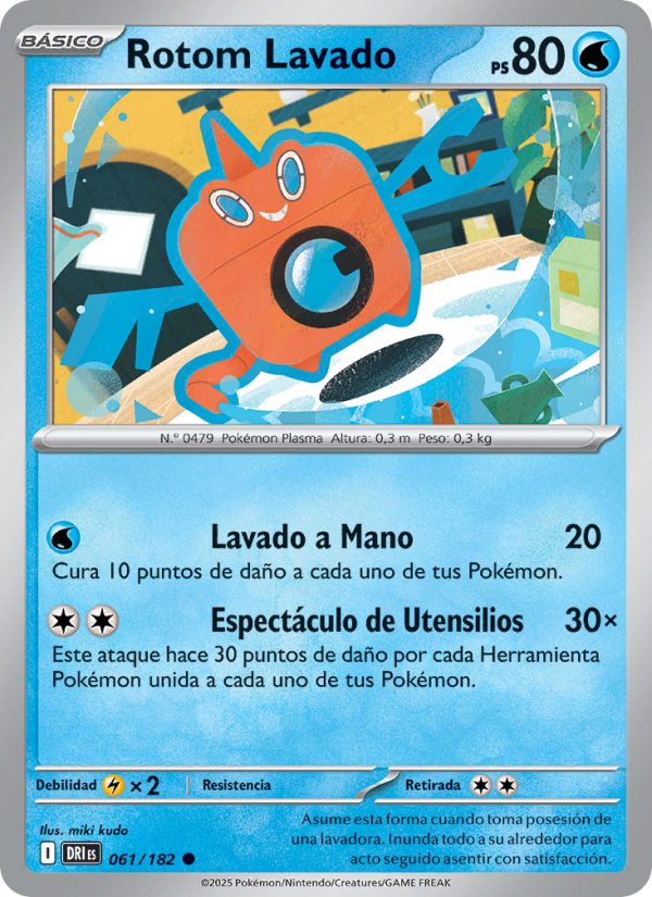 Rotom Lavado 061 — Destined Rivals (Spanish Pokémon TCG card)