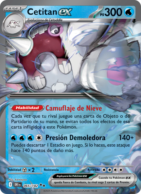 Cetitan ex 065 — Destined Rivals (Spanish Pokémon TCG card)