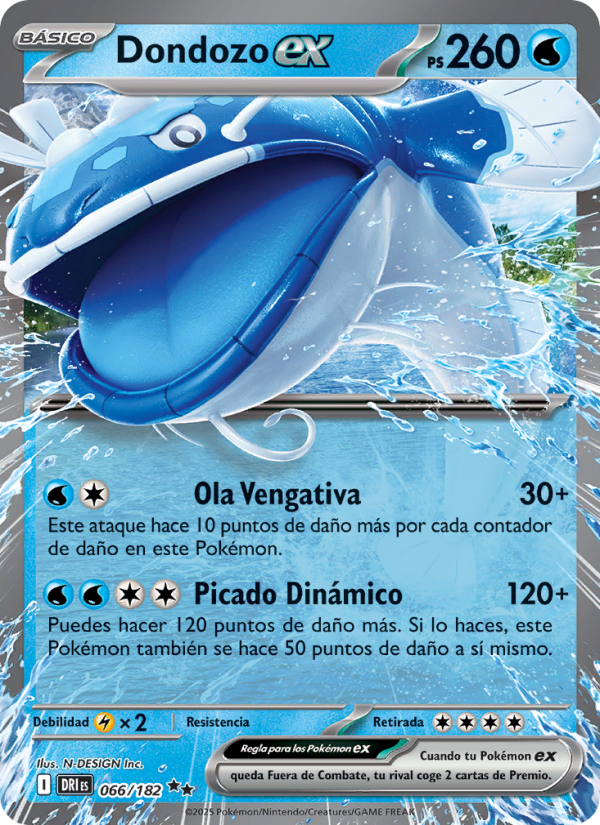 Dondozo ex 066 — Destined Rivals (Spanish Pokémon TCG card)