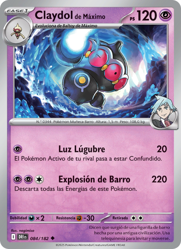 Claydol de Máximo 084 — Destined Rivals (Spanish Pokémon TCG card)