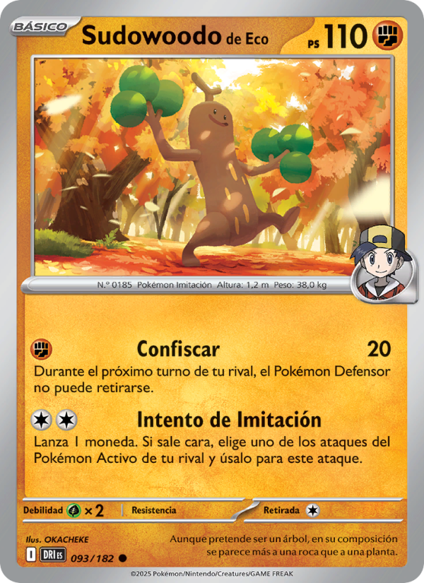 Sudowoodo de Eco 093 — Destined Rivals (Spanish Pokémon TCG card)