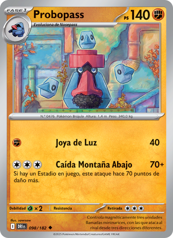 Probopass 098 — Destined Rivals (Spanish Pokémon TCG card)