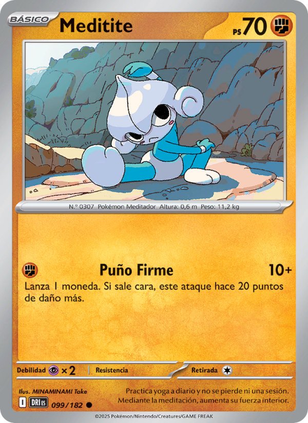 Meditite 099 — Destined Rivals (Spanish Pokémon TCG card)