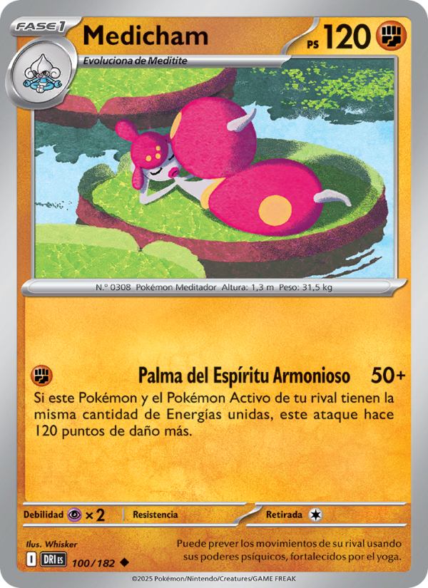 Medicham 100 — Destined Rivals (Spanish Pokémon TCG card)