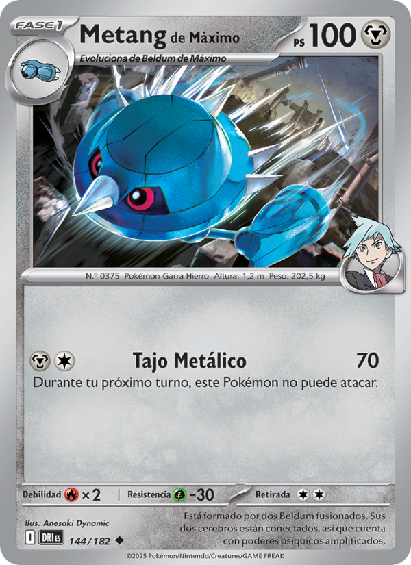 Metang de Máximo 144 — Destined Rivals (Spanish Pokémon TCG card)