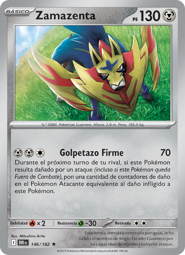 Zamazenta 146 — Destined Rivals (Spanish Pokémon TCG card)