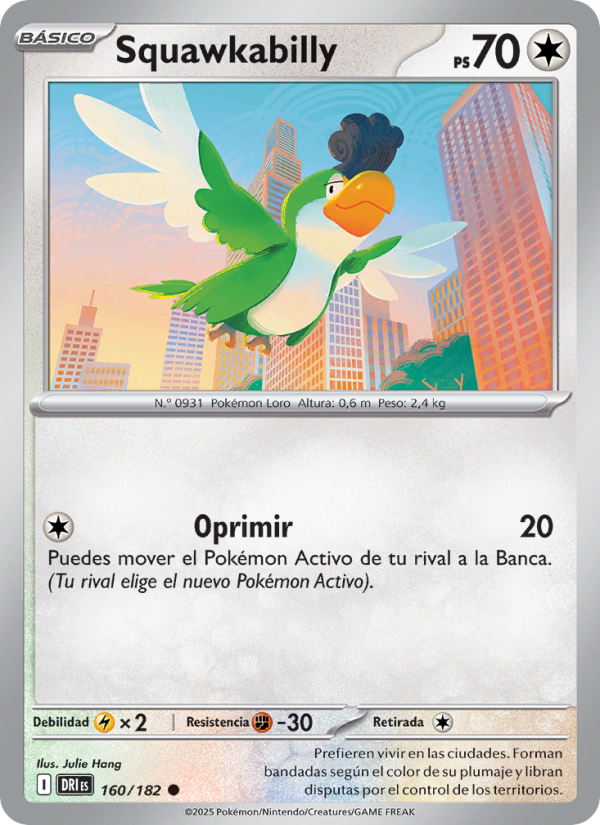 Squawkabilly 160 — Destined Rivals (Spanish Pokémon TCG card)
