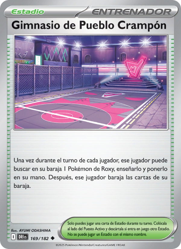Gimnasio de Pueblo Crampón 169 — Destined Rivals (Spanish Pokémon TCG card)