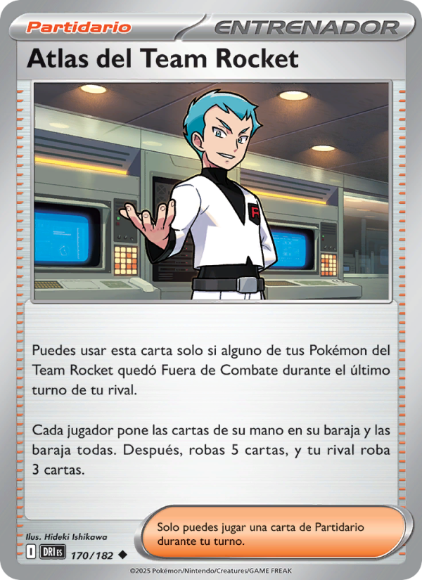 Atlas del Team Rocket 170 — Destined Rivals (Spanish Pokémon TCG card)