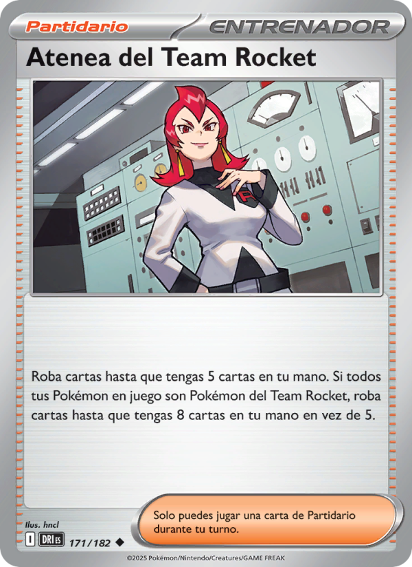 Atenea del Team Rocket 171 — Destined Rivals (Spanish Pokémon TCG card)