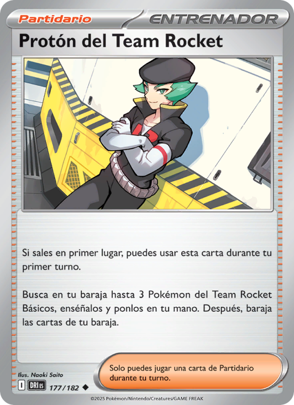 Protón del Team Rocket 177 — Destined Rivals (Spanish Pokémon TCG card)