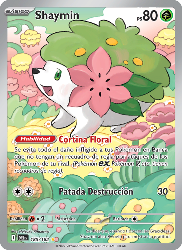 Shaymin 185 — Destined Rivals (Spanish Pokémon TCG card)